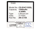 Battery for Emporia C155 AK-C155 3.7V Li-ion 1200mAh / 4.44Wh