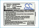 Battery for Emporia Solid AK-V33 3.7V Li-ion 1450mAh / 5.4Wh