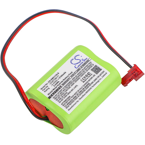 Battery for Lithonia ELB2P401N CUSTOM-71 2.4V Ni-MH 2100mAh / 5.04Wh