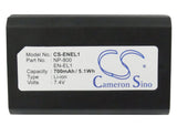 Battery for Nikon Coolpix 880 EN-EL1 7.4V Li-ion 700mAh
