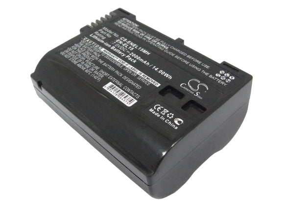 Battery for Nikon D7000 EN-EL15, EN-EL15A 7V Li-ion 2000mAh / 14.00Wh