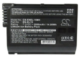 Battery for Nikon D800E EN-EL15, EN-EL15A 7V Li-ion 2000mAh / 14.00Wh