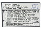 Battery for Nikon Coolpix P90 CP1, EN-EL5 3.7V Li-ion 1200mAh / 4.44Wh