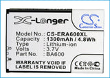 Battery for Sony Ericsson ST25 BA600 3.7V Li-ion 1300mAh / 4.81Wh
