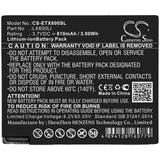 Battery for Eartec Hub Systems LX600LI 3.7V Li-ion 810mAh / 3.00Wh