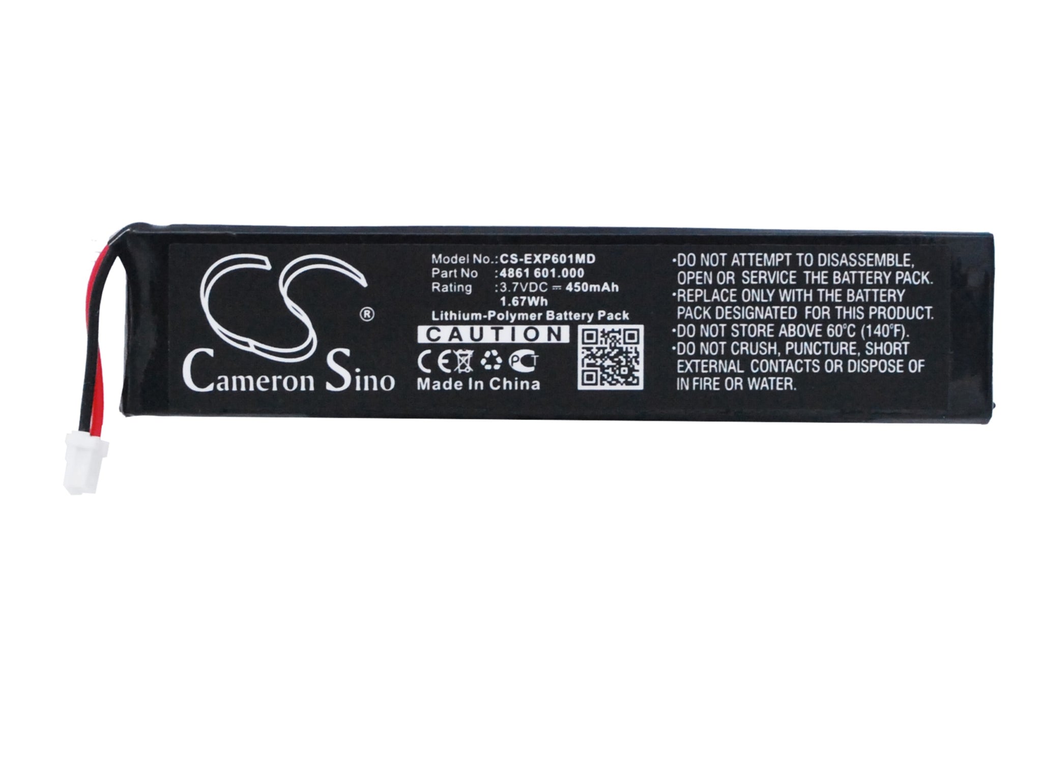 Battery for Eppendorf Xplorer Plus 4861 601.000 3.7V Li-Polymer 450mAh ...