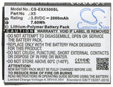 Battery for Explay X5 X5 3.8V Li-Polymer 2000mAh / 7.60Wh