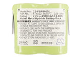 Battery for Fluke 8010A 2261584, 474022, 8092-01 2.4V Ni-MH 2500mAh / 6.00Wh