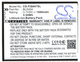 Battery for Fly ERA Life 1 BL5204 3.7V Li-ion 1500mAh / 5.55Wh