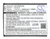 Battery for Fly IQ4514 BL3819 3.8V Li-Polymer 2000mAh / 7.60Wh
