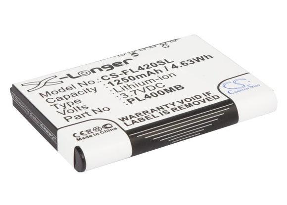 Battery for Pharos Traveler GPS 535E PZX65 3.7V Li-ion 1250mAh / 4.63Wh
