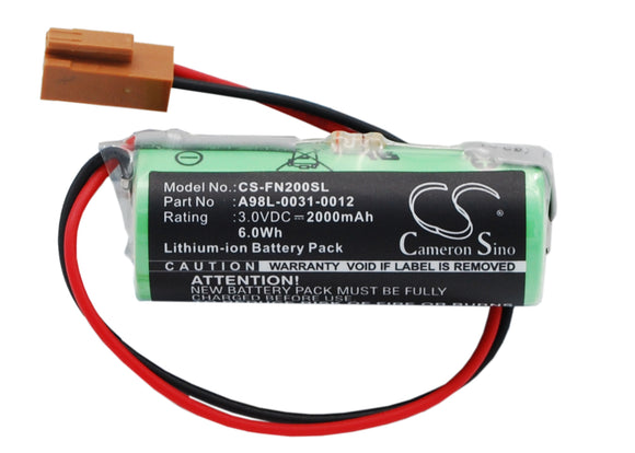 Battery for GE FANUC CNC Series 16i/18i/21i-A A02B-0200-K102, A98L-0031-0012 3V 