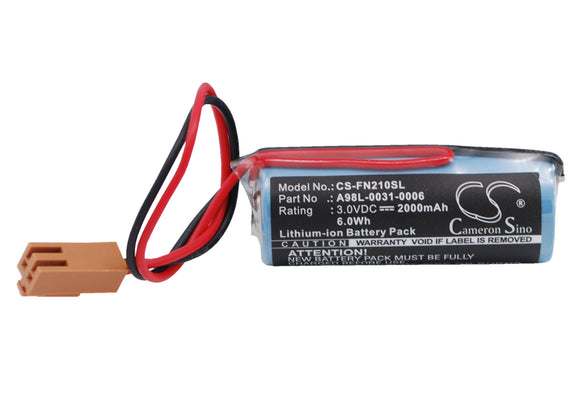 Battery for GE FANUC CNC Power Mate F A02B-0118-K111, A02B-0177-K106, A02B-0200-