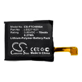 Battery for Fitbit FB409 LSS271621 3.85V Li-Polymer 70mAh / 0.27Wh