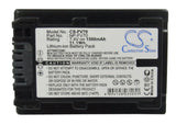 Battery for Sony HDR-CX180EL NP-FV70 7.4V Li-ion 1500mAh / 11.1Wh