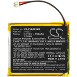 Battery for Floureon VB603  79232 3.7V Li-Polymer 750mAh / 2.78Wh