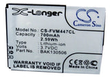 Battery for FRITZ!FON MT-F 2000 312BAT016, BAK130506 3.7V Li-ion 700mAh / 2.59Wh