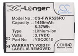 Battery for Franklin Wireless R536 YSQ2010, YSQ2010KB001861 3.7V Li-ion 1450mAh 