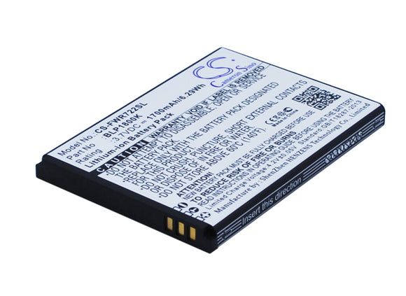 Battery for Franklin Wireless R722 BLP1800K 3.7V Li-ion 1700mAh / 6.29Wh