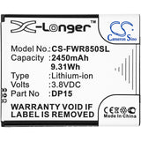 Battery for Franklin Wireless R850 DP15 3.8V Li-ion 2450mAh / 9.31Wh