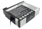 Battery for GoPro Hero 4 Silver 335-06532-000, AHDBT-401 3.8V Li-ion 1160mAh / 4