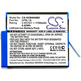 Battery for Gopro Gopro 9 SPBL1B 3.85V Li-ion 1720mAh / 6.62Wh