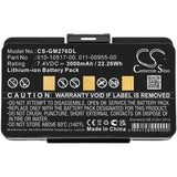Battery for Garmin 010-00543-00 010-10517-00, 010-10517-01, 011-00955-00 7.4V
