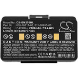 Battery for Garmin GPSMAP 276c 010-10517-00, 010-10517-01, 011-00955-00 7.4V