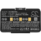 Battery for Garmin GPSMAP 378 010-10517-00, 010-10517-01, 011-00955-00 7.4V