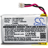 Battery for Garmin Forerunner 620 361-00076-00 3.7V Li-Polymer 250mAh / 0.93Wh