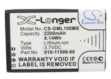 Battery for Garmin E1GRVIRBELITE 010-11599-00, 010-11654-03 3.7V Li-ion 2200mAh 