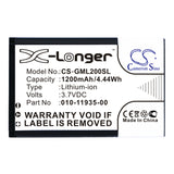 Battery for Garmin 010-02184-01 010-11935-00 3.7V Li-ion 1200mAh / 4.44Wh