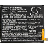 Battery for Gigaset GS370 V30145-K1310-X465 3.85V Li-Polymer 2850mAh / 10.97Wh