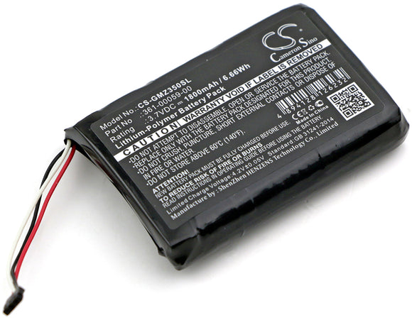 Battery for Garmin ZUMO 350LM 361-00059-00 3.7V Li-Polymer 1800mAh / 6.66Wh