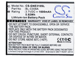 Battery for GIONEE E3T BL-C008A 3.7V Li-ion 1600mAh / 5.92Wh
