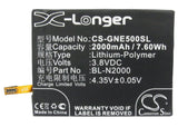 Battery for GIONEE E5 BL-N2000 3.8V Li-Polymer 2000mAh / 7.60Wh