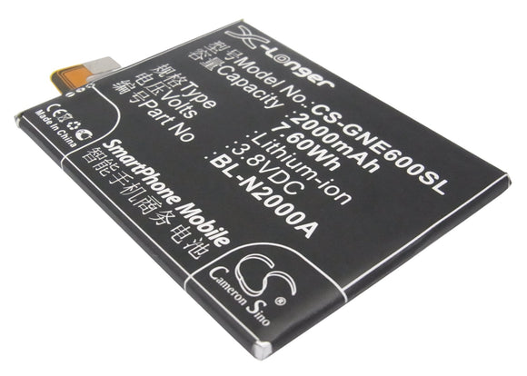 Battery for BLU L240A 3.8V Li-Polymer 2000mAh / 7.60Wh
