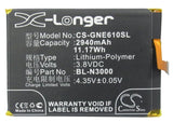 Battery for GIONEE E6 Mini BL-N3000 3.8V Li-Polymer 2940mAh / 11.17Wh