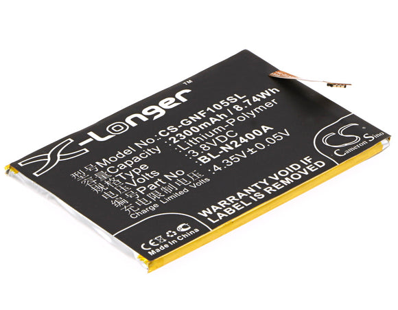 Battery for GIONEE F105 TD-LTE Dual SIM BL-N2400A 3.8V Li-Polymer 2300mAh / 8.74