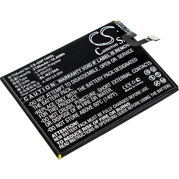 Battery for GIONEE F109N BL-N2700A 3.85V Li-Polymer 2700mAh / 10.40Wh