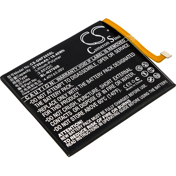 Battery for GIONEE F205 BL-N2700B 3.85V Li-Polymer 2700mAh / 10.40Wh