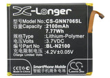 Battery for GIONEE GN706L BL-N2100 3.7V Li-Polymer 2100mAh / 7.77Wh