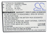Battery for GIONEE GN810 BL-G030 3.7V Li-ion 2400mAh / 8.88Wh