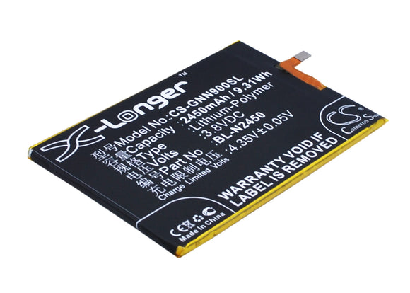 Battery for GIONEE ELIFE S5.5L BL-N2450 3.8V Li-Polymer 2450mAh / 9.31Wh