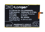 Battery for GIONEE ELIFE S5.5L BL-N2450 3.8V Li-Polymer 2450mAh / 9.31Wh