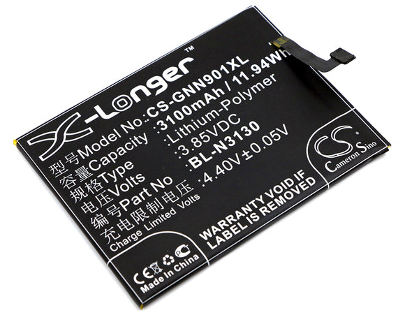 Battery for GIONEE Elife S6 Pro Dual SIM TD-LTE I BL-N3130 3.85V Li-Polymer 3100