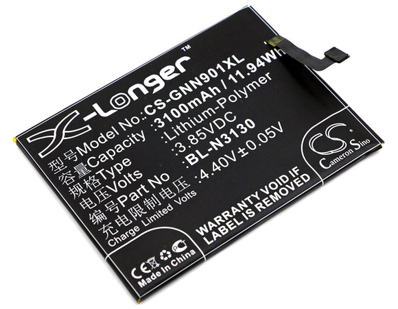 Battery for GIONEE Elife S6 Pro BL-N3130 3.85V Li-Polymer 3100mAh / 11.94Wh