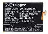 Battery for GIONEE GN9005 BL-N2000B 3.8V Li-Polymer 2050mAh / 7.79Wh