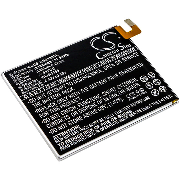 Battery for GIONEE Elife S10C Dual SIM BL-N3100 3.85V Li-Polymer 3100mAh / 11.94
