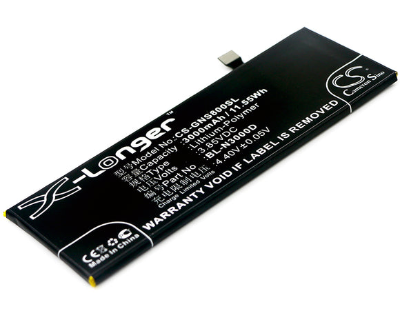 Battery for GIONEE Elife S8 BL-N3000D 3.85V Li-Polymer 3000mAh / 11.55Wh